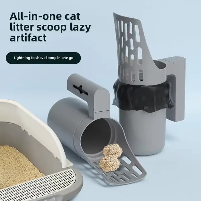 Pelle à litière pour chat avec sac de recharge