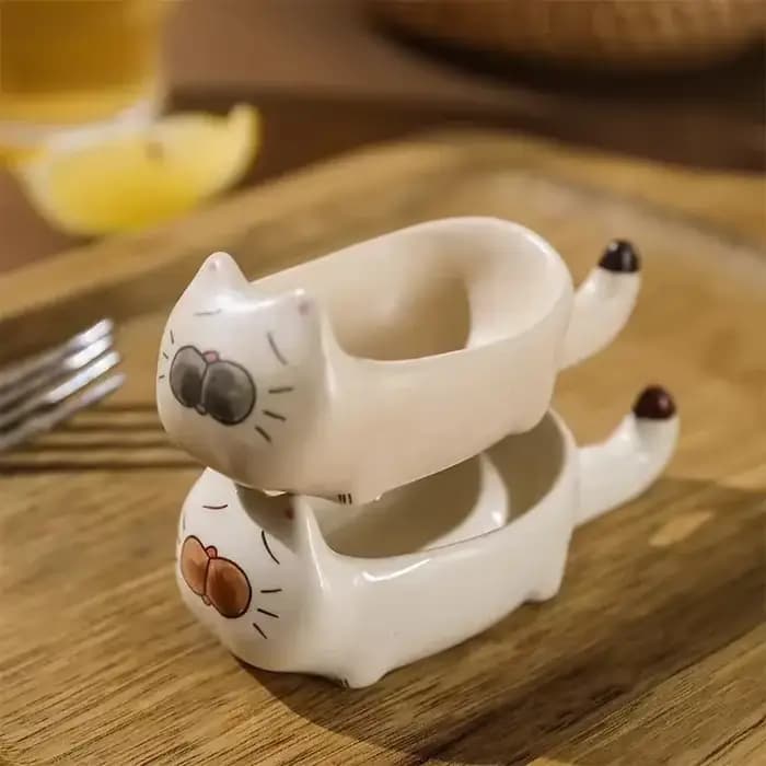 Pio d'assaisonnement en céramique chat mignon