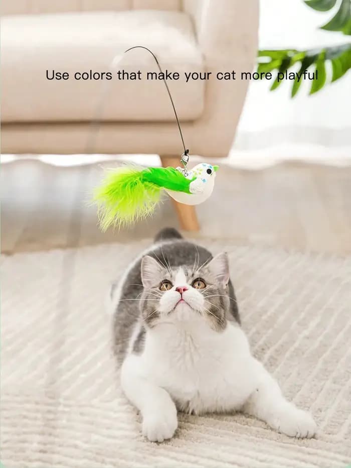 Jouet coule simulant un oiseau pour chat