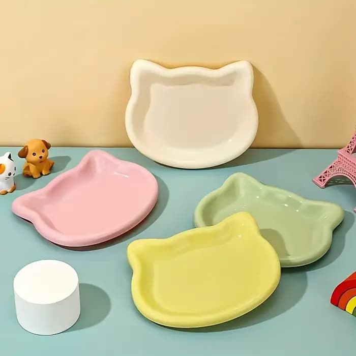 Gamelle peu profonde anti-encrassement pour chat