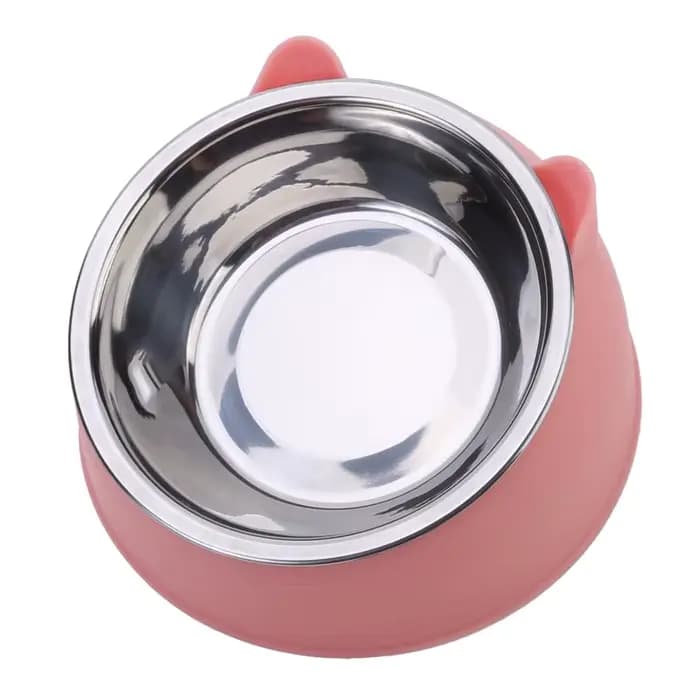 1 Bol pour chat incliné en acier inoxydable