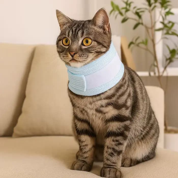 Collier de récupération en maille pour chat