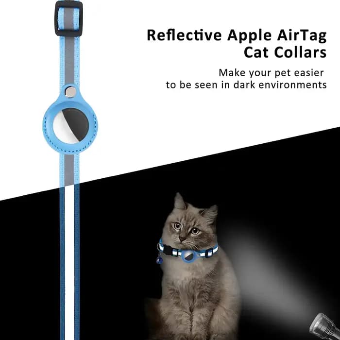 Collier anti-perte pour chat avec étui de protection pour Airtag GPS Tracker