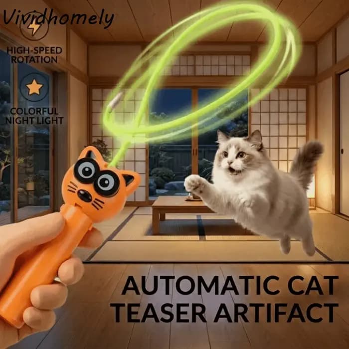 Jouet interactif électrique pour chat, jouet automatique lumineux pour chat, jouet lumineux créatif portable pour chat, jouet d'exercice pour chaton