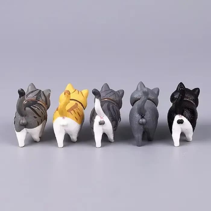 Simulation de modèle animal de dessin animé de cloches de chat, artisanat de figurine, décor moderne à la maison, décoration de jardin féerique miniature, accessoires de bricolage