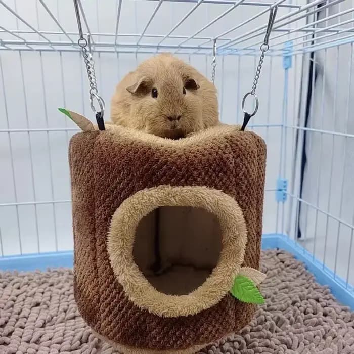 Lit suspendu chaud pour hamster en forme de souche d'arbre