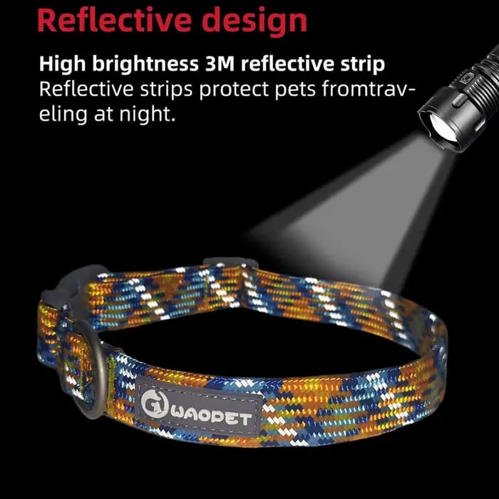 Collier réfléchissant pour chien et chat