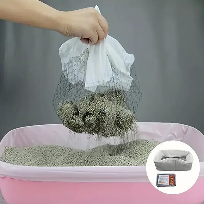 Filet à litière jetable pour chat paresseux