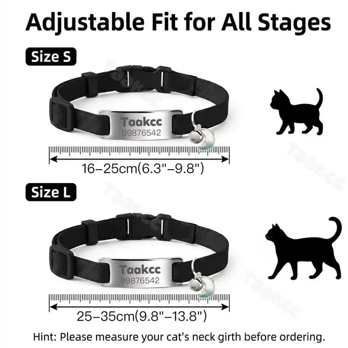 Collier élastique personnalisé pour chat