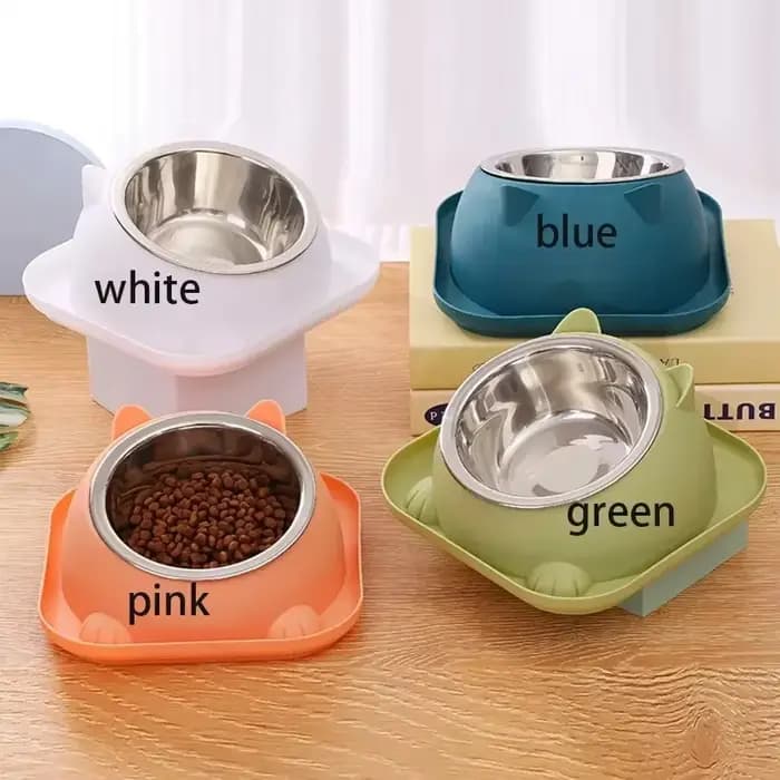 Bol pour chat anti-renversement en forme amusante avec eau ajoutée pour éviter les fourmis - Bols pour chien inclinés et antidérapants