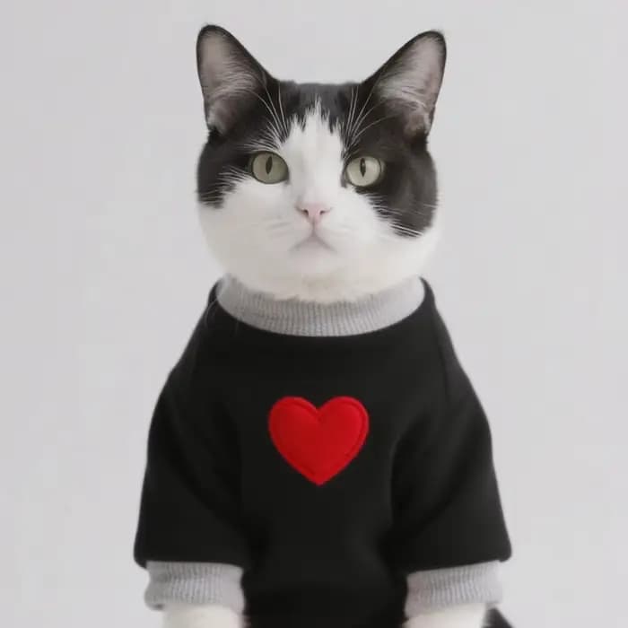 Pull moyen chat pour Taddy Yorkshire hiver chaud petit chien à capuche amour