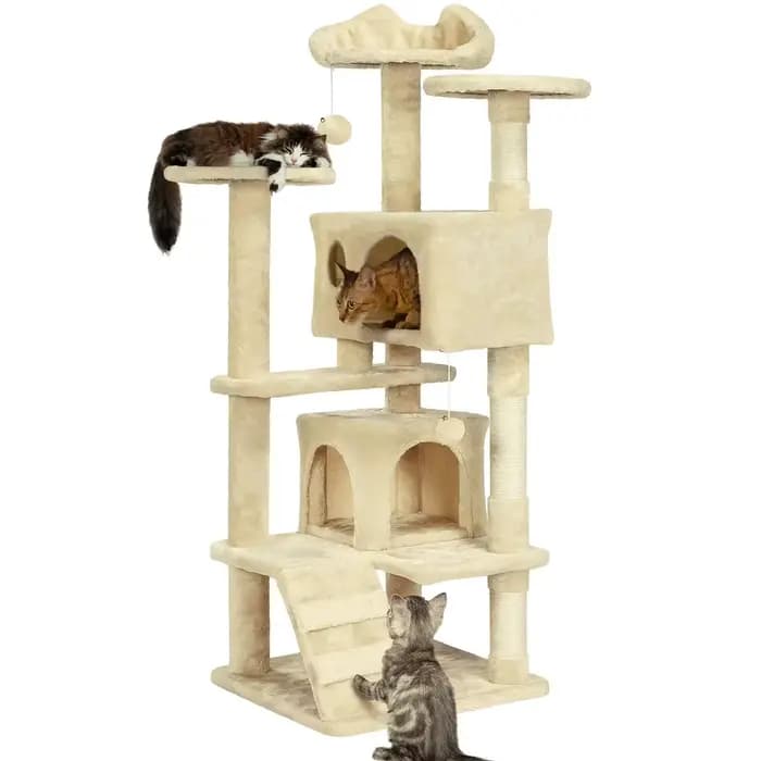Tour d'escalade pour chat en bois massif moderne