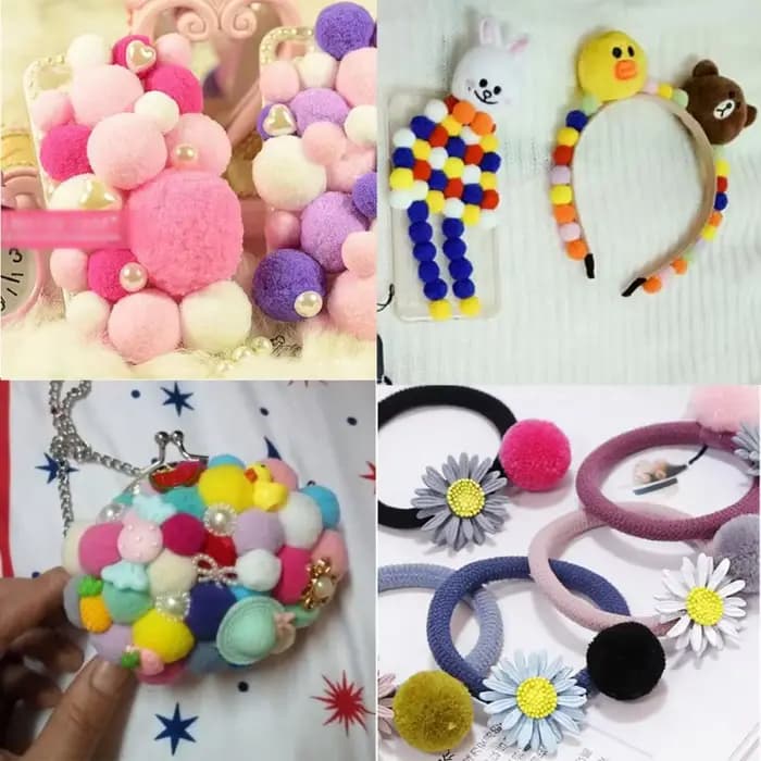 Pompons Blancs 8mm 10mm 15mm 20mm 30mm 40mm