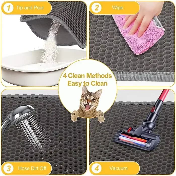 Tapis de litière pour chat 70x120cm