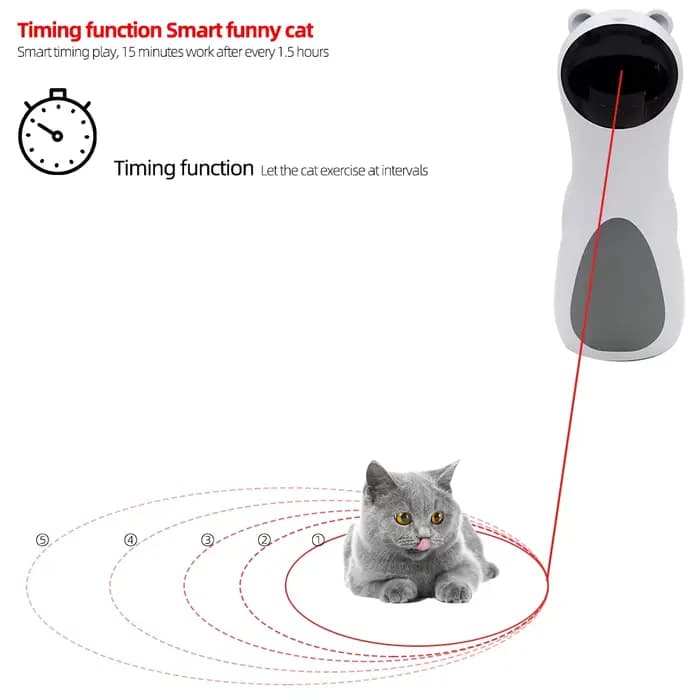 Jouet coule laser LED multi-angles pour chat