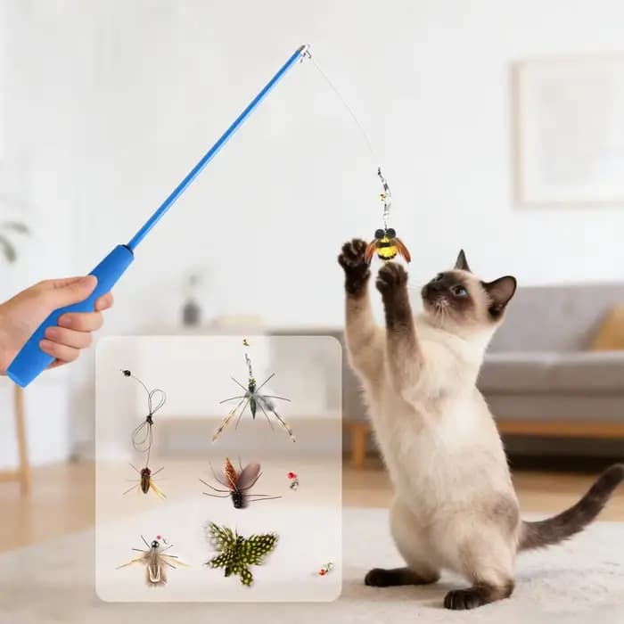 Jouet à plumes pour chat