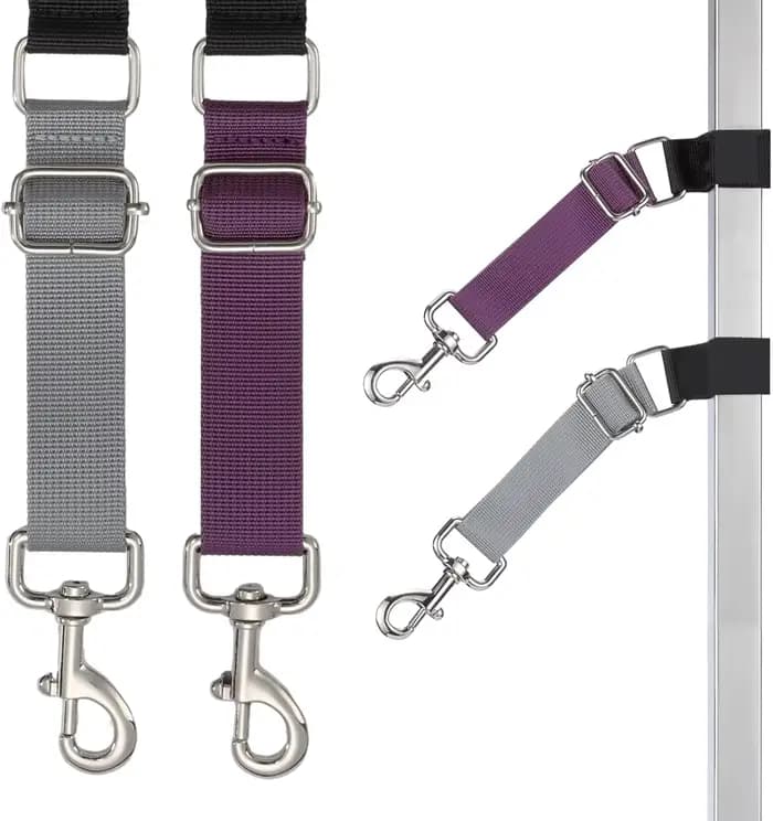 2 pièces accessoires de bras de laisses de base de toilettage de chien de compagnie, sangles d'extension de boucles d'animaux réglables pour la coupe de toilettage de bain