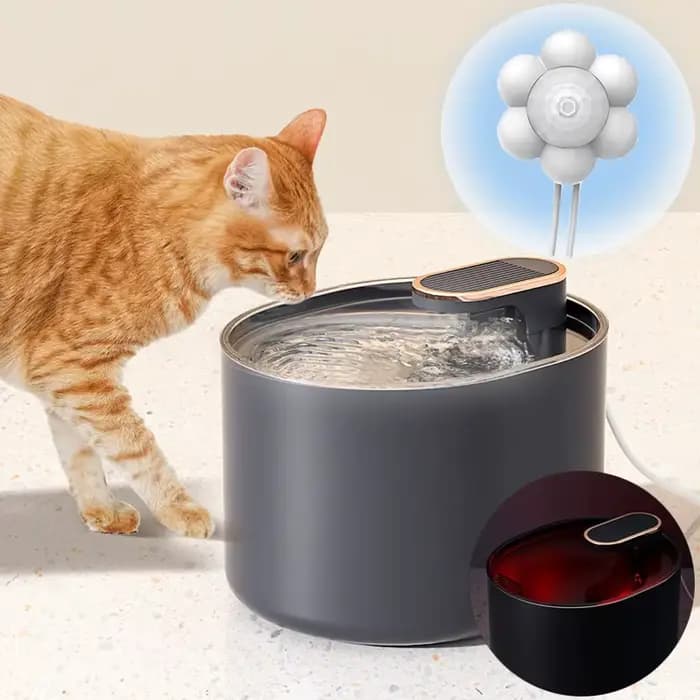 Fontaine d'eau pour chat 3L avec capteur de mouvement