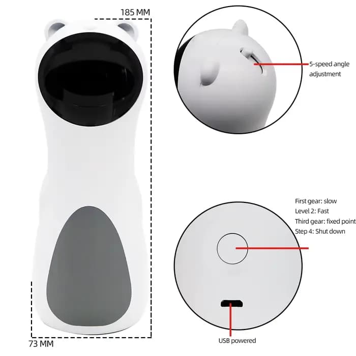 Jouet coule laser LED multi-angles pour chat