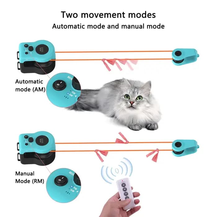 Jouets électriques interactifs pour animaux de compagnie, jouet pour chat d'intérieur, pour chaton et chiot, pour l'ennui, la poursuite, la course, l'exercice, la chasse, la stimulation mentale