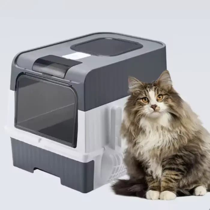 Bac à litière pour chat avec cuillère
