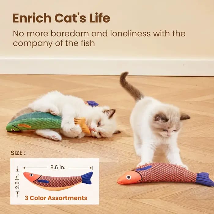 Jouets pour chat poisson