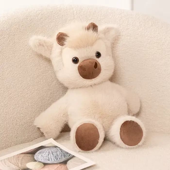 Adorable peluche de vache des Highlands 45 cm