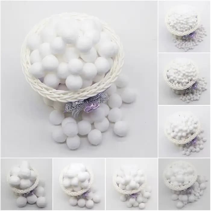 Pompons Blancs 8mm 10mm 15mm 20mm 30mm 40mm