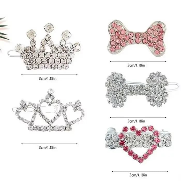 Pet belles épingles à cheveux accessoires pour chiens arcs pour chiens de compagnie pinces à cheveux pour chiots chiens chat Yorkie Teddy cheveux toilettage accessoires pour cheveux d'animaux de compa