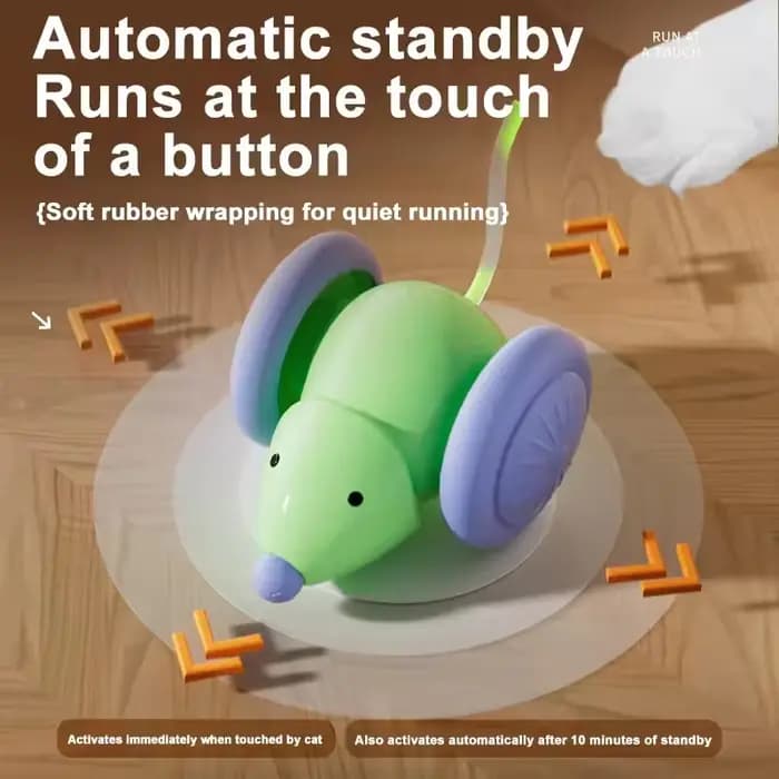 Jouet pour chat, souris intelligente interactive avec roues Extra larges