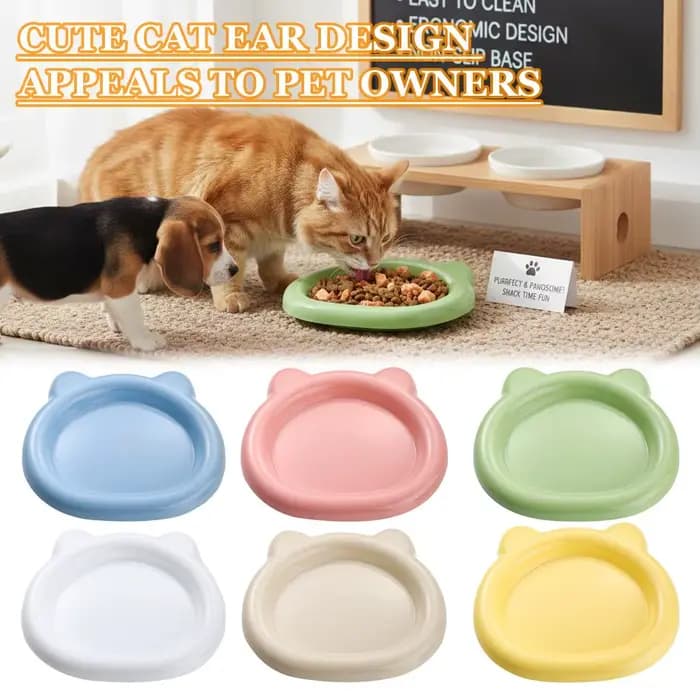 Bol pour chat en plastique en forme de chat