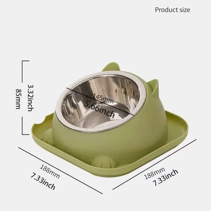 Bol pour chat anti-renversement en forme amusante avec eau ajoutée pour éviter les fourmis - Bols pour chien inclinés et antidérapants