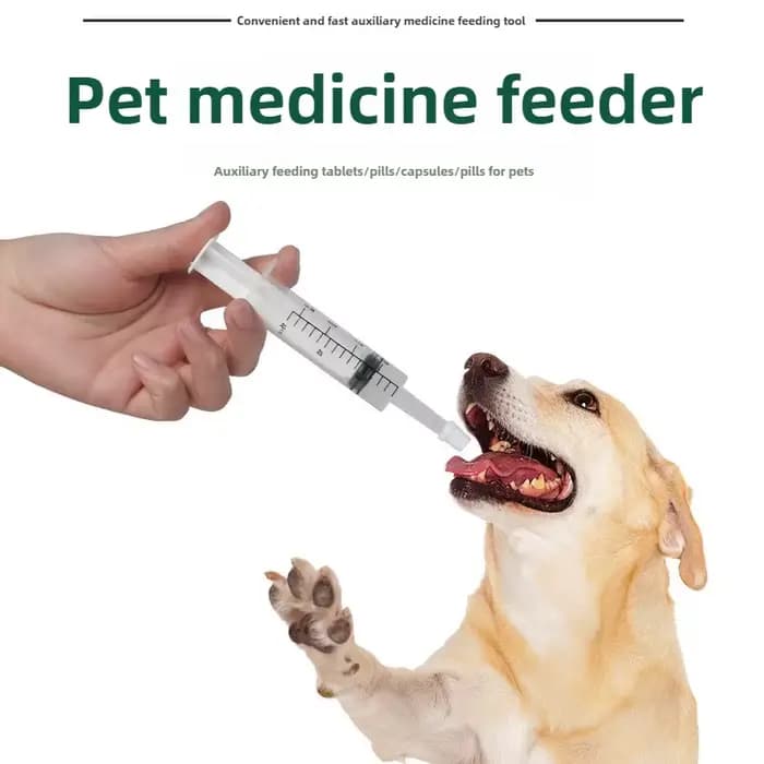 Distributeur de médicaments à Tube poussoir pour animaux de compagnie