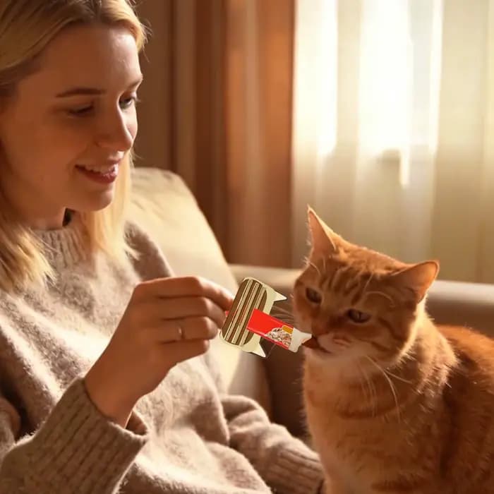 Distributeur de friandises pour chat réutilisable