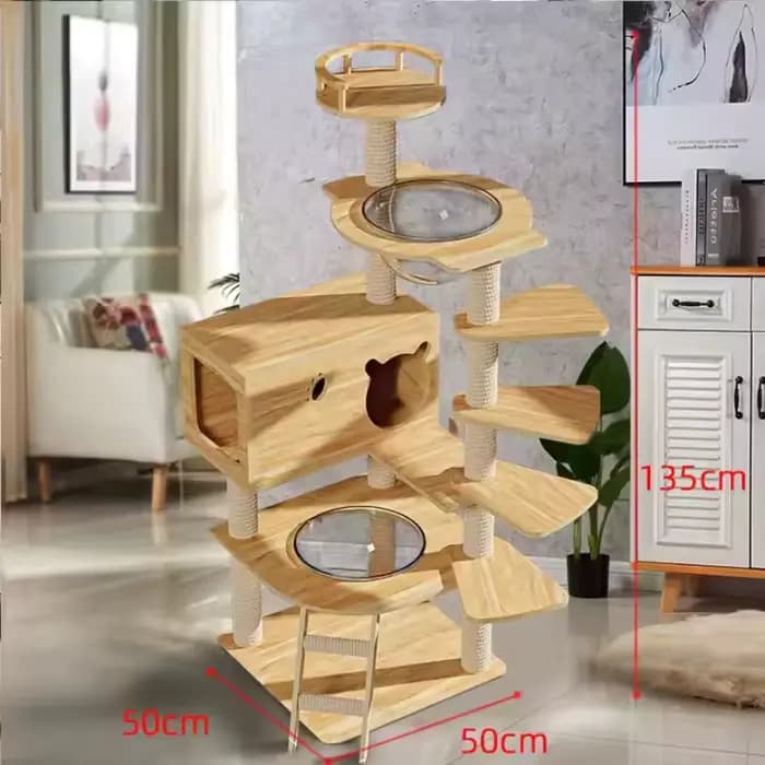 Arbre à chat moderne et naturel