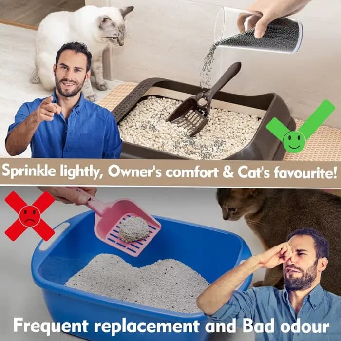 Perles désodorisantes pour litière pour chat