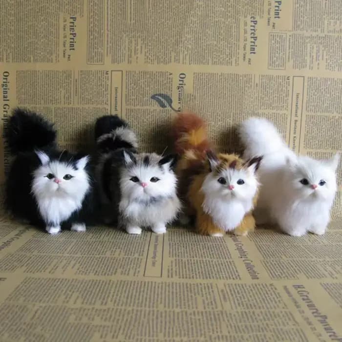 Jouets en peluche de chat de Simulation mignon