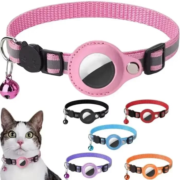 Collier anti-perte pour chat avec étui de protection pour Airtag GPS Tracker