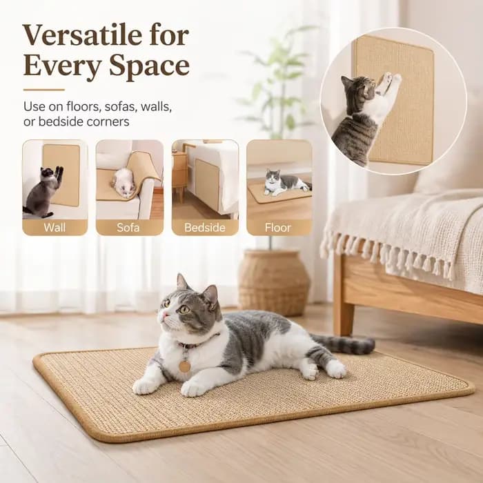 Tapis à gratter mural en sisal pour chat