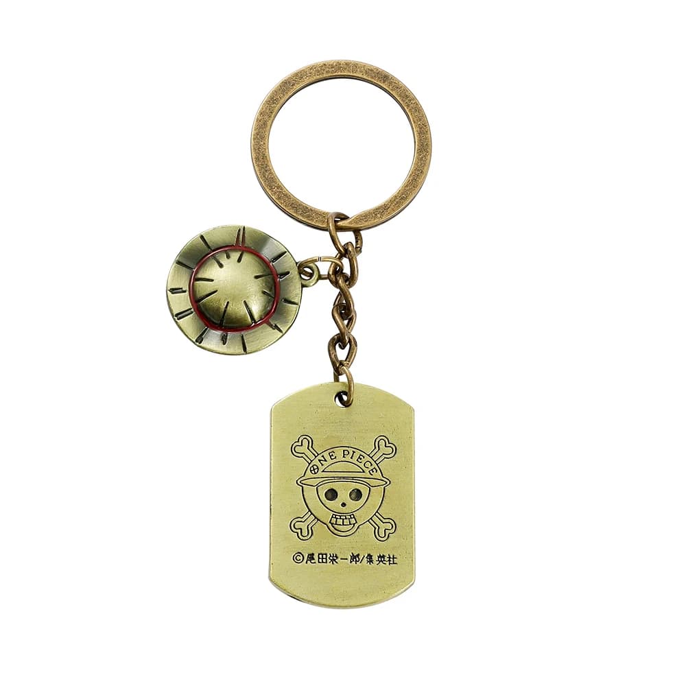 Porte-clés et accessoires populaires de l'anime One Piece : pendentif Monkey D. Luffy et pendentif chapeau de paille Luffy
