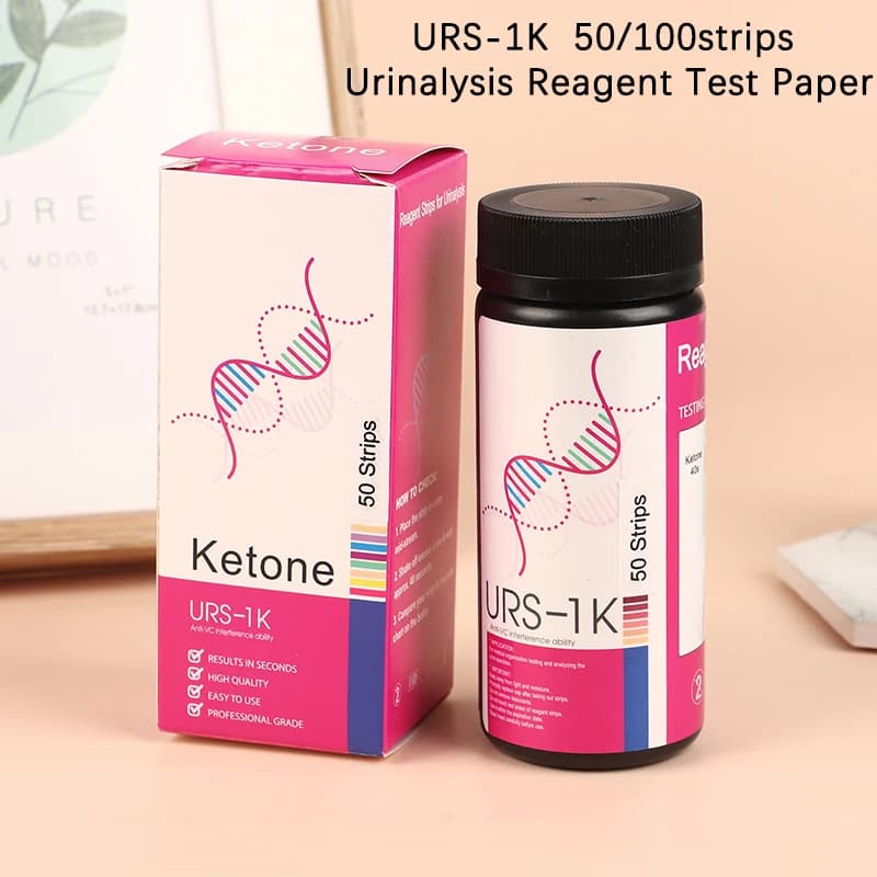 Bandelettes de test Keto durables, Atkins cétogènes et régimes Palbones, Cétose, Urin domestique, Analyse subtile de perte de poids, 50/100