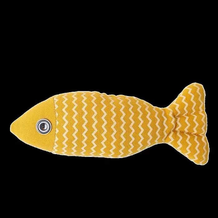 Jouet interactif pour chat et chaton en forme de poisson, jouet à chatouiller en peluche, jouet à mâ