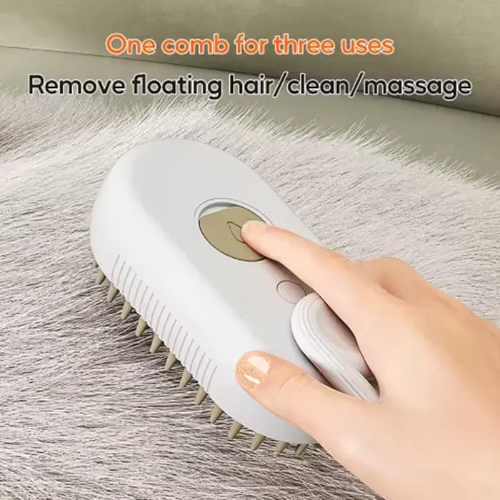 Brosse de Massage en Spray pour animaux de compagnie, pour chat, chien, un bouton, pulvérisation de