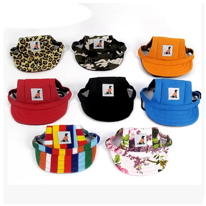Chapeau en toile réglable pour chien, chapeau de baseball pour chiot, crème solaire de sport, casque