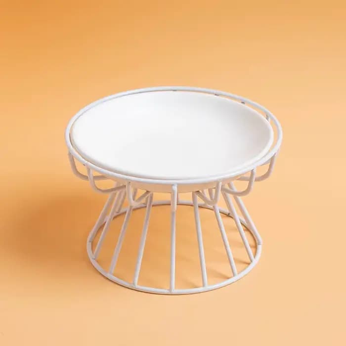 1 ensemble (1 support + 1 bol) bol en céramique pour chat de grande hauteur, facile à nettoyer 1 bol