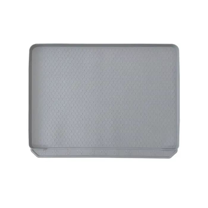 Tapis de litière en Silicone pour chat, avec rainures profondes, Extra Large, antidérapant, pour sol