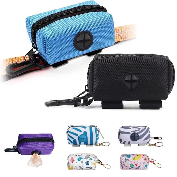 Support de sac de merde pour chien, fixation de laisse, Mini sac poubelle de voyage réglable, distri