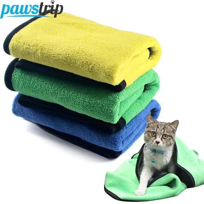Serviette de bain absorbante pour animaux de compagnie, à séchage rapide, pour chiens et chats, en F