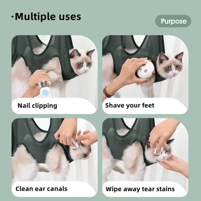 Hamac de toilettage pour animaux de compagnie, coupe d'ongles pour chien et chat, anti-rayures, sac