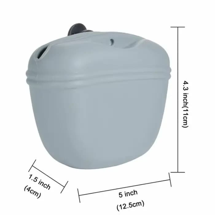 Sac de friandises en Silicone pour chien, sac de taille Portable pour chien, mangeoire d'extérieur,